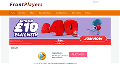 Desktop Screenshot of frontplayers.com