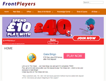 Tablet Screenshot of frontplayers.com